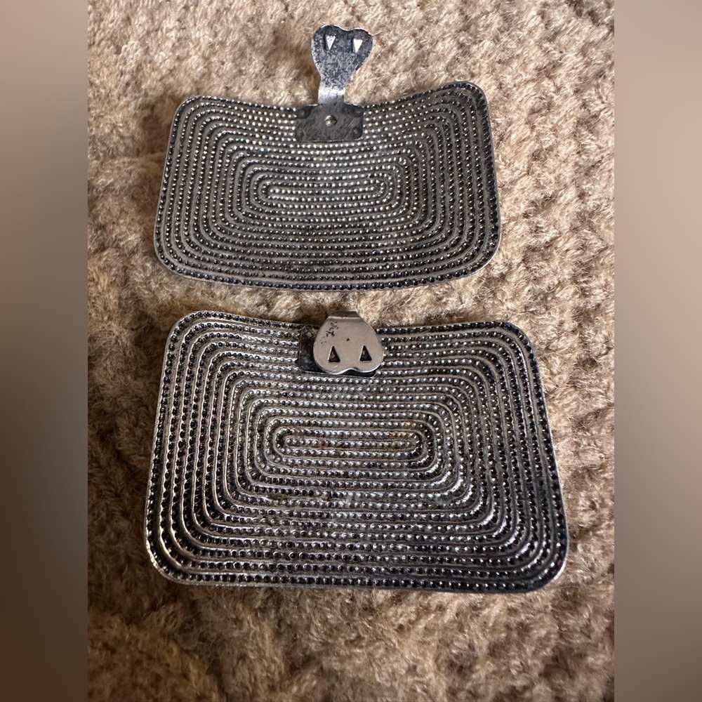 Very vintage silver tone shoe clips - Picture 4 of 4